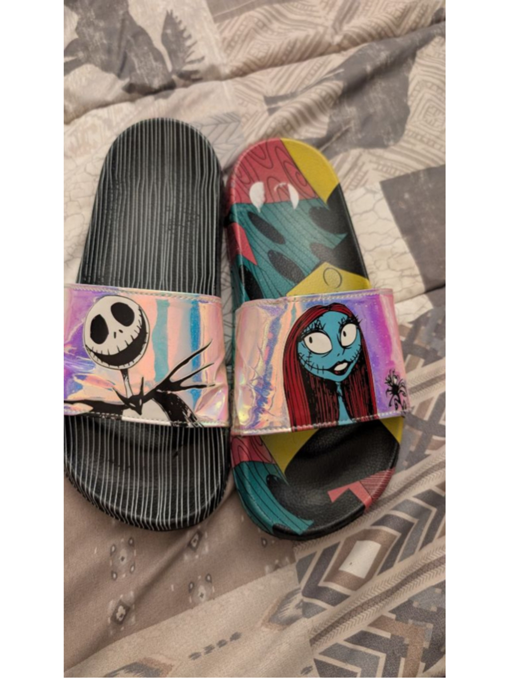 GROUNDUP Nightmare Before Christmas Sandals Size 10 Black Multicolor